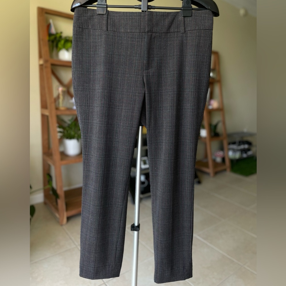 Calvin Klein Dark Gray Plaid Pants